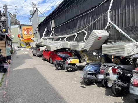 室外機掉落|逢甲商圈冷氣室外機「從天而降」！13台掉一排砸8車。